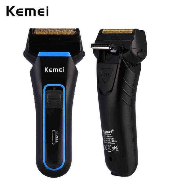 

kemei men's electric shaver razor rechargeable reciprocating double blade shaving machine groomer wet and dry use 43d 0314