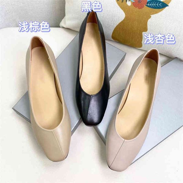 

sandals women's shoes shallow mouth square head high-heeled sheepskin commuting single elegant and comfortable in spring, Black