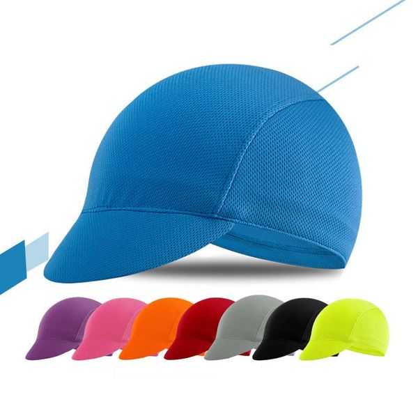 Cappellini da ciclismo Maschere Promozione MTB Cappellino da squadra in poliestere ad asciugatura rapida Tessuto multicolore traspirante Taglia libera Cappello da equitazione a prova di UV Uomo DonnaCiclismo