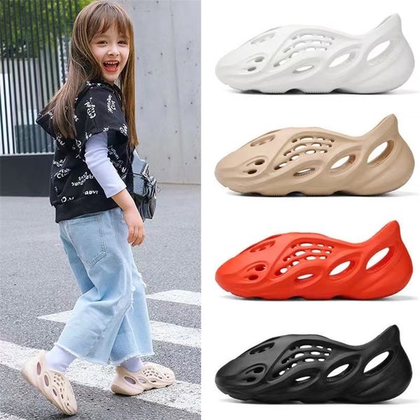 

summer children slippers indoor eva high soft bottom sandals slide slippers home baby girls boys light beach shoes 7 colours 220606, Black;red