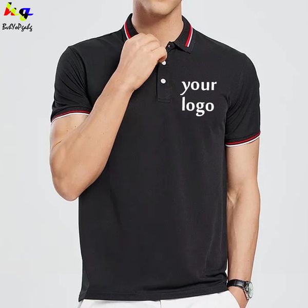 

customizeddesigned shirt summer polo shortsleeved mens and womens casual work team advertising 220609, White;black