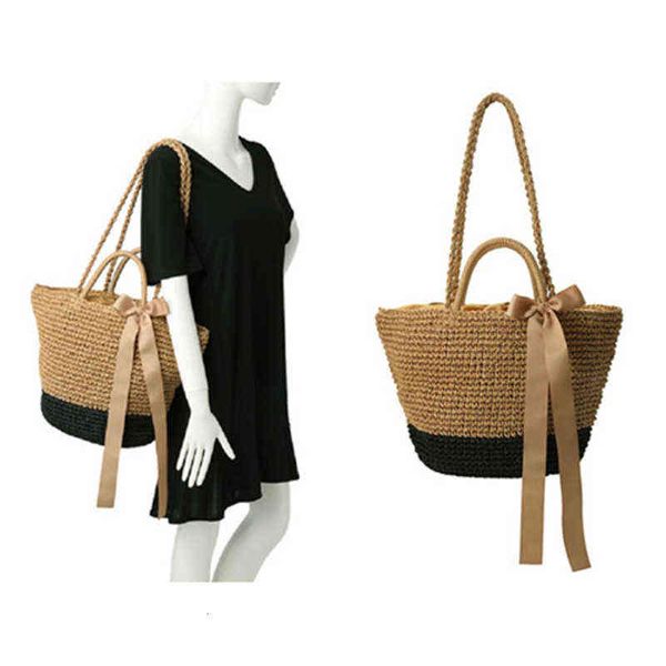 

straw bag dual-purpose portable single shoulder beach