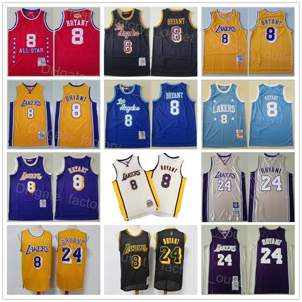 

mitchell and ness basketball bryant retro jersey vintage all stitched black red white yellow purple beige blue team color for sport fans bre