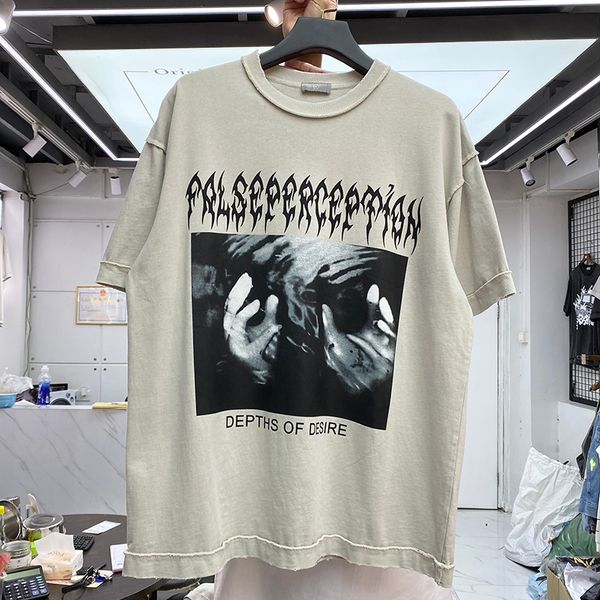 

t shirt nice washed vintage men women hand print tee oversize short sleeve, White;black