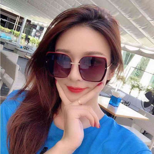 

new fashion box sunglass women's polarized metal mh red sunglass fashion wear with frame glass, White;black