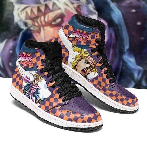 

jojo's bizarre adventure sneakers caesar anthonio zeppeli shoes, Black