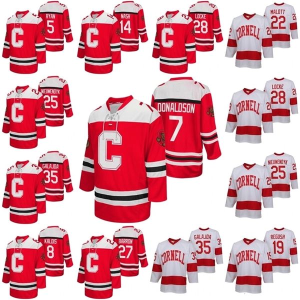 CEOA3740 Cornell Big Red NCAA College Hockey Jersey Cam Donaldson Matthew Galajda Brenden Locke Joe Nieuwendyk Michael Regush MacDonald Max Andreev