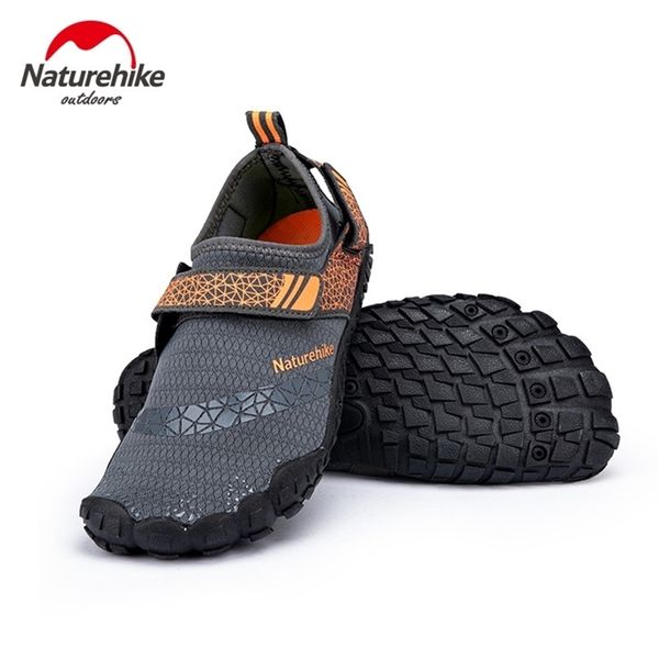 

non-slip wading upstream beach shoes thickened rubber sole anti-skid wear-resistant bottom drain hole design shoe 220412, Black