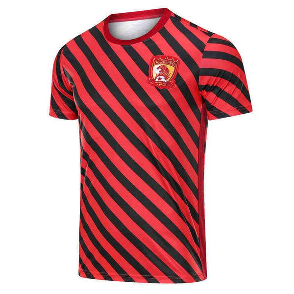 

csl training clothes guangzhou evergrande beijing guoan shanghai shenhua shanggang football warm-up short sleeve printing, Gray