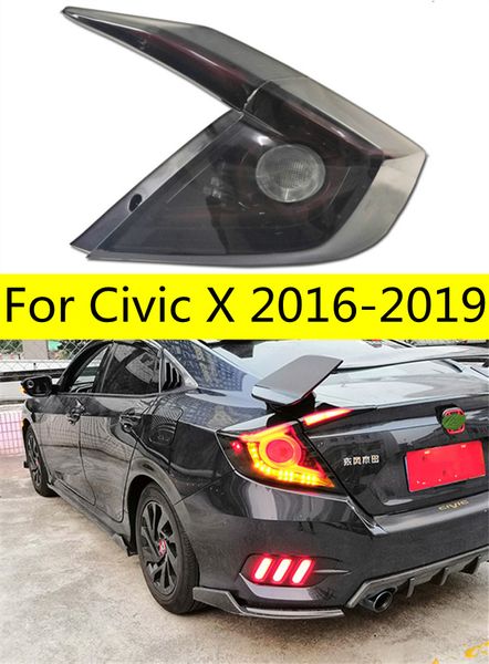 Светодиодный хвостовой свет для Civic x 20 16-20 19 Новый Civic Car Lights Type R хэтчбек 5 дверной задний тормоз и задние задние фонари