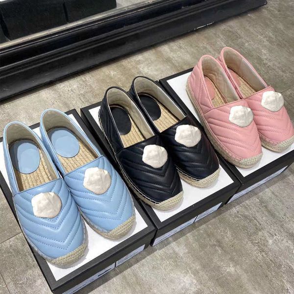 Stivali firmati per bambini Classici da donna con plateau Pescatore Piatti da donna Fondo in paglia Scarpe da barca casual Fibbia in metallo 100% pelle da donna