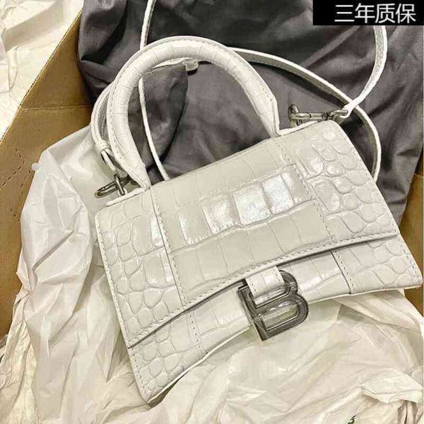 

bags designer balencaigass hourglas ck light luxury brand bag womens 2022 net red same bbutton crocodile hand q5gk