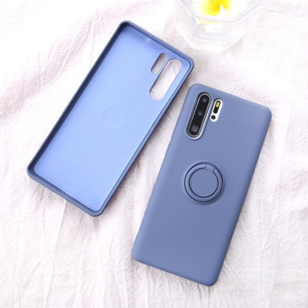 Мягкие силиконовые чехлы для телефона для Huawei P30 P20 P40 Pro Plus Mate 20 Cover Honor 20 с магнитным держателем кольца стенда