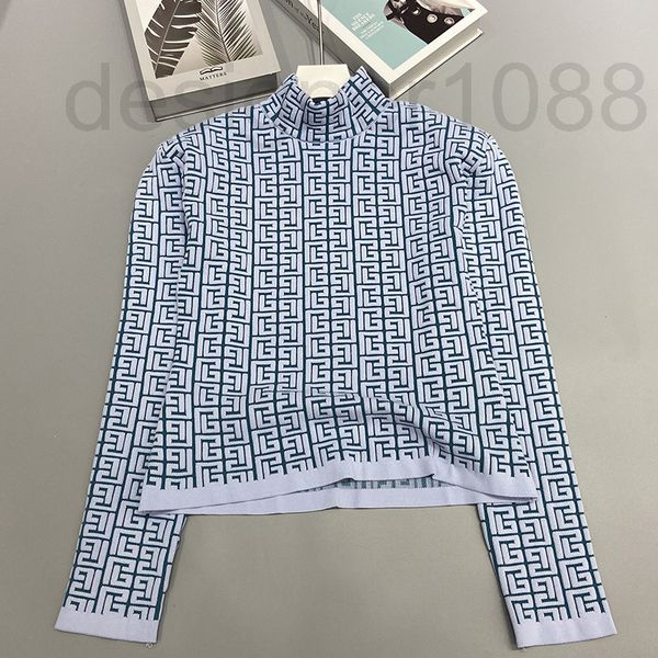 

women's sweaters designer b family knitted stand collar long sleeve pullover sweater woolen sweater women's 2022 new autumn blue s, White;black