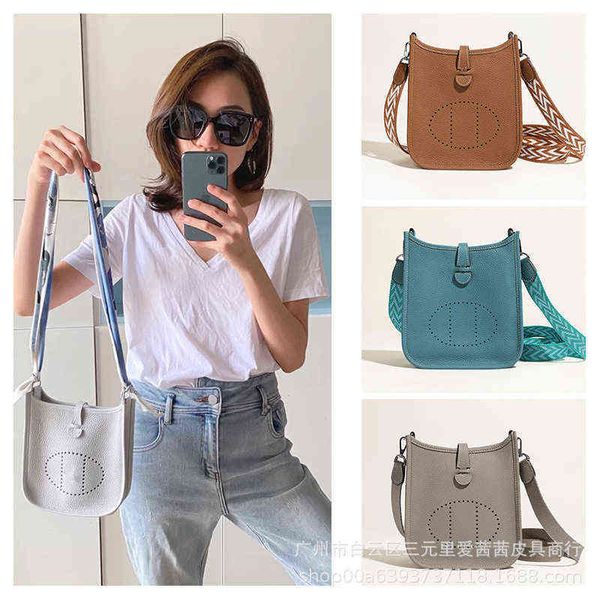 

leather evelyn mini menger bag layer togo calfskin litchi pattern bucket women's