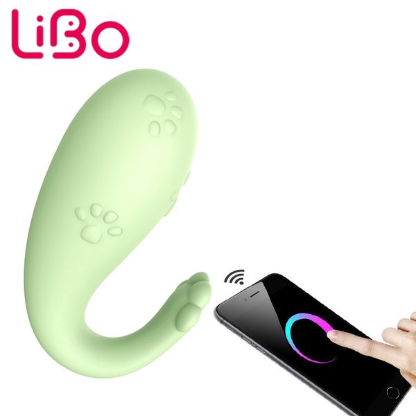 Libo Uzaktan Kumanda Vibrator Cheerry Pub Uygulaması Titreşimli Yumurta Bluetooth G Spot Benwa Ball Kablosuz Seksi