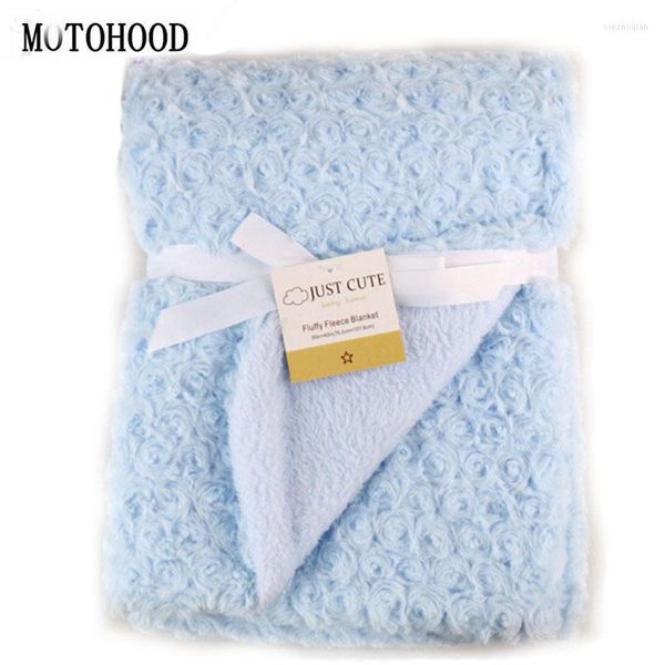 Cobertores Swadling Rose Velvet Baby Blanket Swaddle Wrap Winter Warm Bedding Bedding Infant Crochet 76 102cMblankets