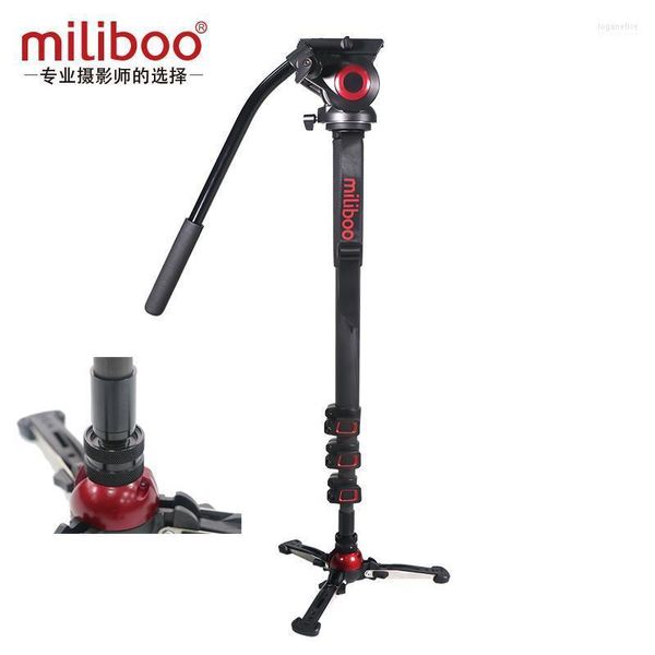 Tripodi Miliboo Aggiornato 705AS 705Bs Monopode in fibra di carbonio in alluminio con testa idraulica Mini Tripod Unipod Holder1 Loga22