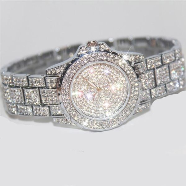 Наручные часы Bling Rose Gold Crystal Watch Стильные женские роскошные блестящие сверкающие Diomand Rhinestone BangleНаручные часы Наручные часыНаручные часы