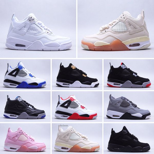 

white oreo td 4s kids baketball shoes lightning rasta lemon venom alternate pure money big boys girls toddler fire red sneakers children tra, Black