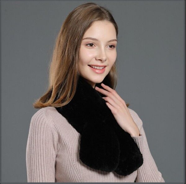 

winter fur scarf shawls for women real rex rabbit warm shawl wraps handmade soft l 90cm, Blue;gray
