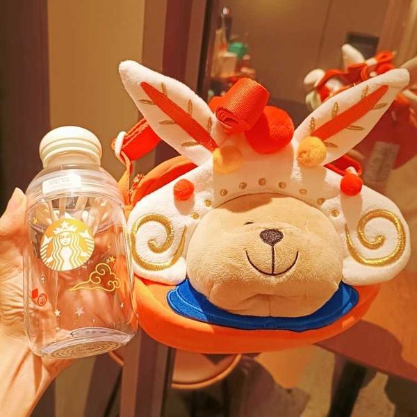 

starbucks cup 2021 autumn forest 430ml bear juice plastic handy coffee tea