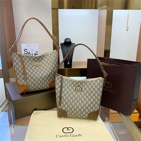 

this year the popular light luxury old flower middle ancient tote women's high-grade one leather messenger 75% off wholesale sale