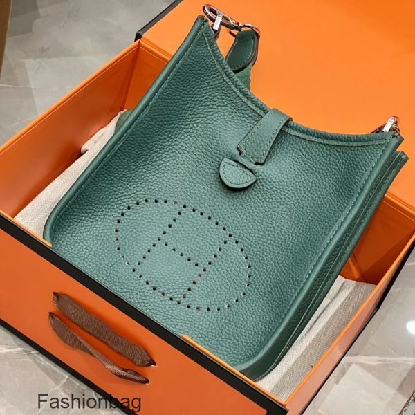 

2022 evelyne shoulder bag herms bags first evelyn layer cow leather bucket litchi pattern h hollow single shoulder messenger small k4ls