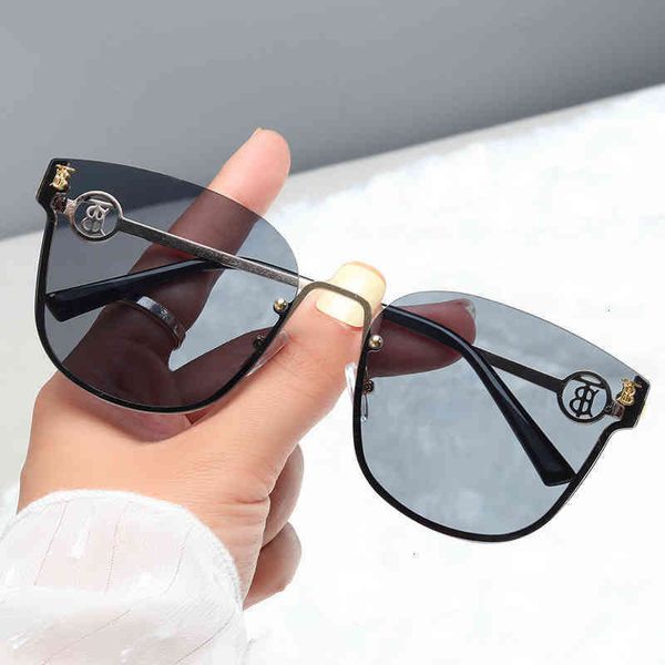 

women sunglasses luxury brand designer men's and women's fashion brown half frame sunglass uv protection vintage sun glasses for m, White;black