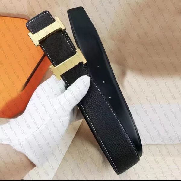 

h togo leather fashion man belts for mens and women luxury letter buckle belt width 3.2cm 3.8 cm h030, Black;brown