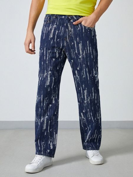 

men slant pocket tie dye jeans r4dr#, Blue
