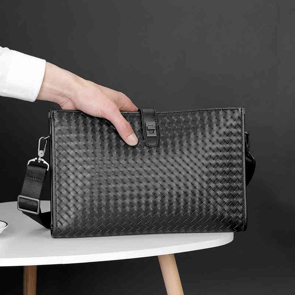 

handbags bags woven men's business leisure single shoulder messenger, Black;red