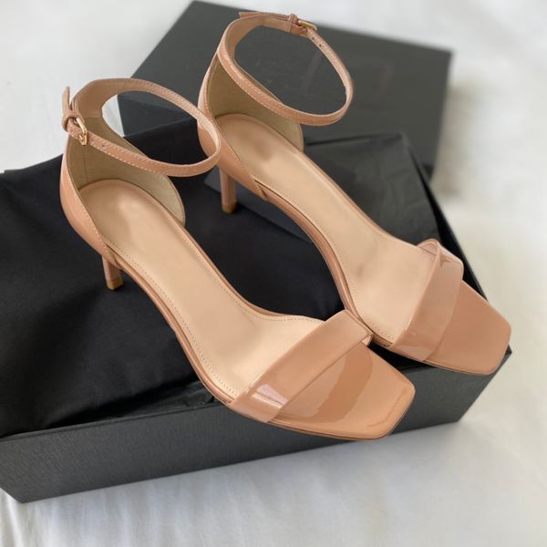 

luxury high heels leather sandal s women designer sandals summer sexy, Black