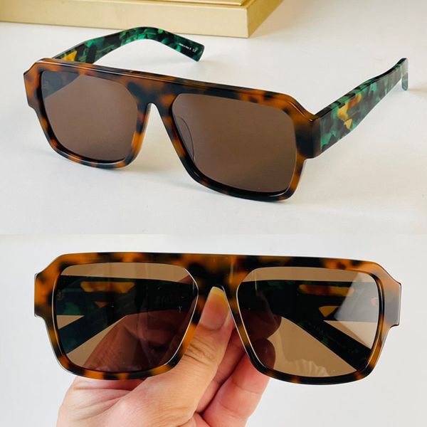 geme gem verde templos Óculos de sol Designer Triângulo Logotipo Pr22y Mulher mulher TortoiseShell Square Frame Sun Glass