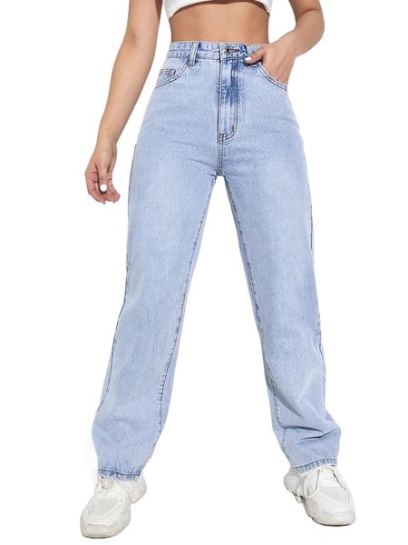

high waist wide leg jeans g1tz#, Blue