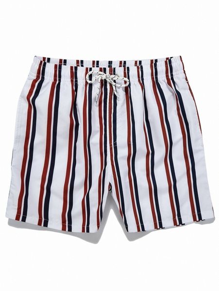 

romwe guys striped drawstring shorts w5fo#, White;black