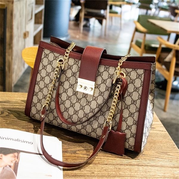 

large capacity fashion simple chain tote printed 65% off store wholesale