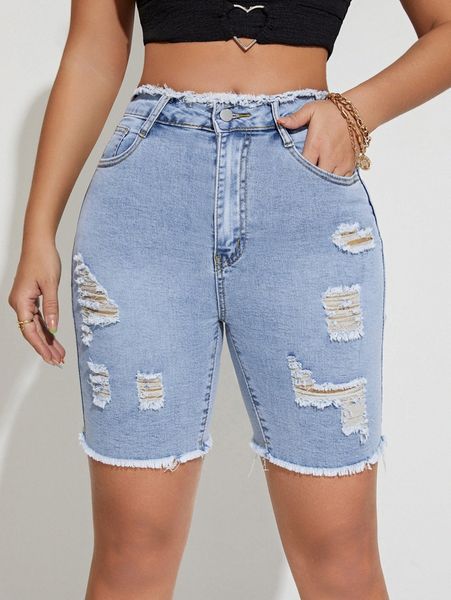 

ripped raw hem denim shorts f3zd#, White;black