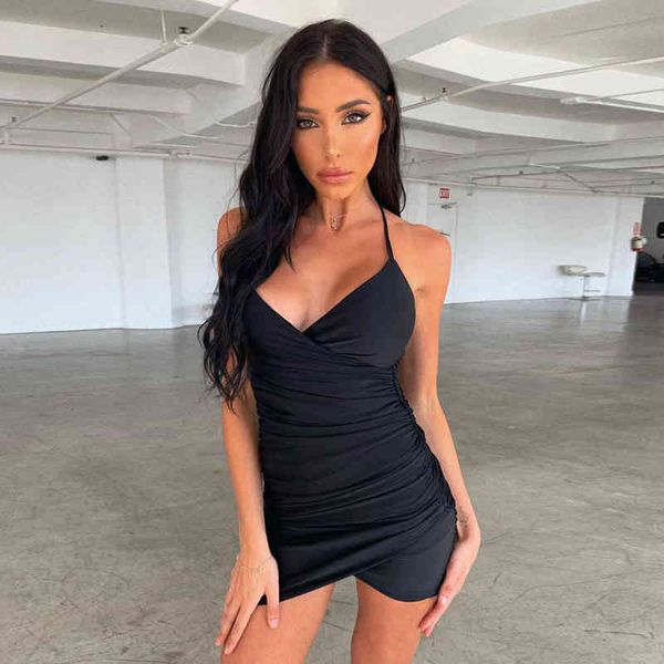 

designer women's casual dresses 2022 suspender backl pleated dresses summer women's wear, Black;gray