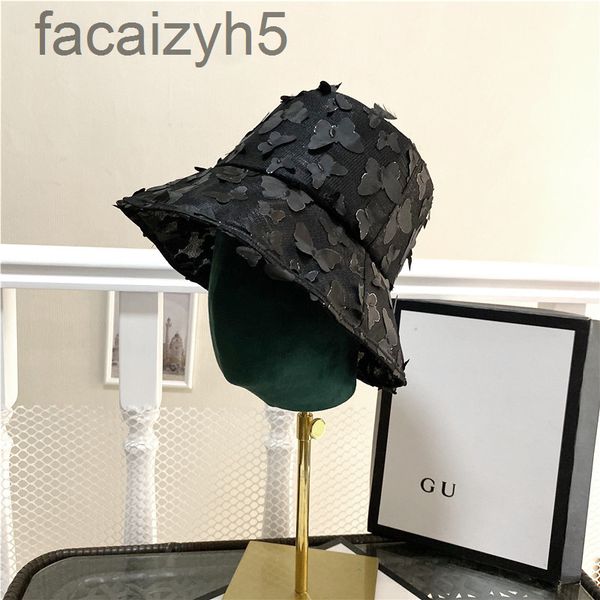 

ball caps designer 2022 xiaxin fisherman hat female butterfly petal sun outdoor leisure shopping foldable lace, Blue;gray