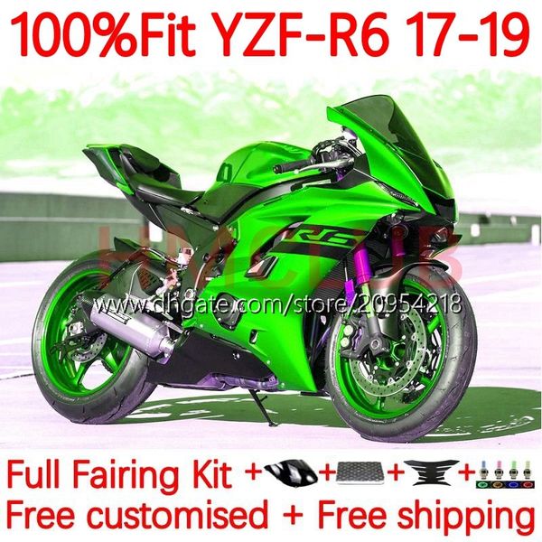 Обтекание плесени для инъекций для Yamaha YZF-R6 YZF600 YZF R6 R 6 600 CC 17-22 Bodywork 28NO.40 YZFR6 17 18 19 20 21 22 YZF-600 2017 2018 2019 2020 2021 2022 OEM-тела свет светло-зеленый