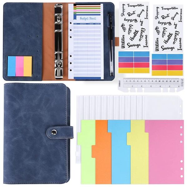 Binder ad anello di regalo regalo A6 Budget Notebook con copertine chiare Adesivi per etichette per PlannerGift