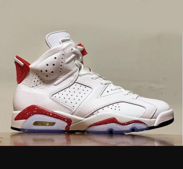 

6 red oreo mens sports shoes 6s white university red-black outdoor basketball sneakers ct8529-162 with original box size us 7-12