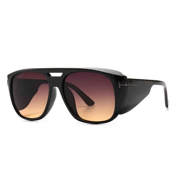 

ft0799 modern charming big frame sunglass punk fashion street sunglass, White;black