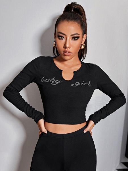 

rhinestone baby girl graphic crop m0dj#, White