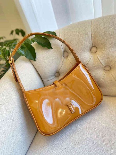 

underarm bag luxury designer patent leather glossy reflective fashion shoulder europe and america crossbody female clutch purse 220402