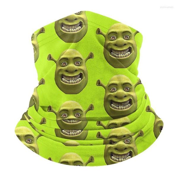 Beretler Pun Çok Fonksiyonlu Eşarplar Eşarp Shrek Yeşil Schreck Film Yüz Head Wrap Kapağı UV Koruma Açık Mekan Yürüyüşü Elob22