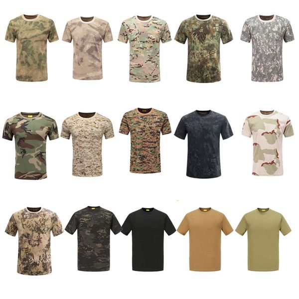 Tactical Shooting Tam camiseta Vestido de batalha uniforme BDU Combate Roupas de algodão camuflagem ao ar livre camiseta de caça ao ar livre no05-104