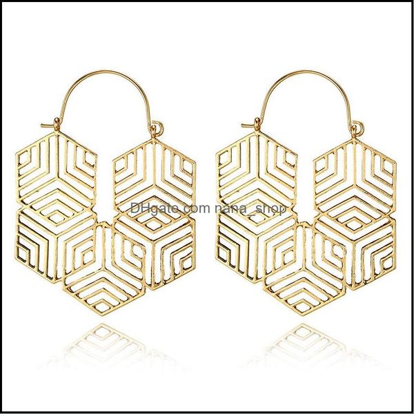 

dangle chandelier earrings jewelry ethnic hollow heart wings vintage antique gold sier color piercing earring brincos for women drop deliv, Silver