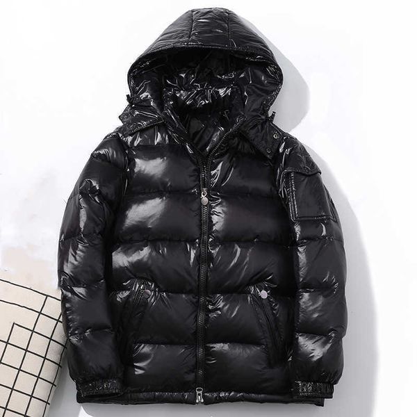 

fashion designer down jacket winter men and women youth parka coat outdoor couple thick warm brand clothing, Black